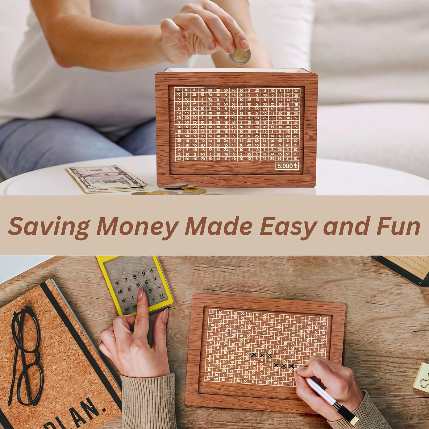 Wooden Money Saver